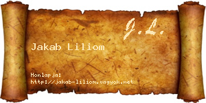 Jakab Liliom névjegykártya